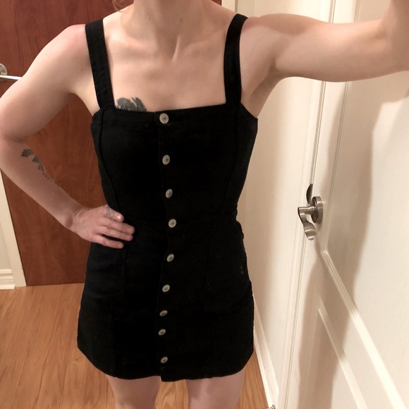 Overall style Jean mini-dress - Picture 7 of 10